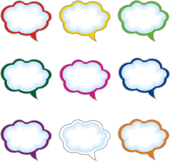 Облачные рамки для текста \ Clouds frames for text comics